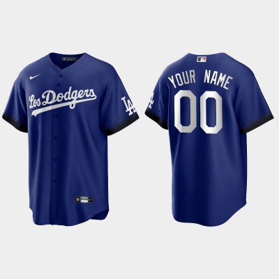 Los Angeles Dodgers Custom Nike Men's 2021 City Connect Game MLB Jersey Royal